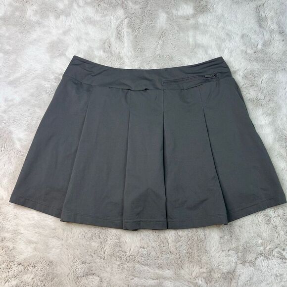 Adidas Ultimate 365 Tour Pleated Golf Skirt Skort Charcoal Gray Size Large NEW - Picture 14 of 16
